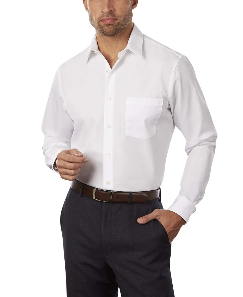 Van Heusen Men's Dress Shirt Fitted Poplin Solid