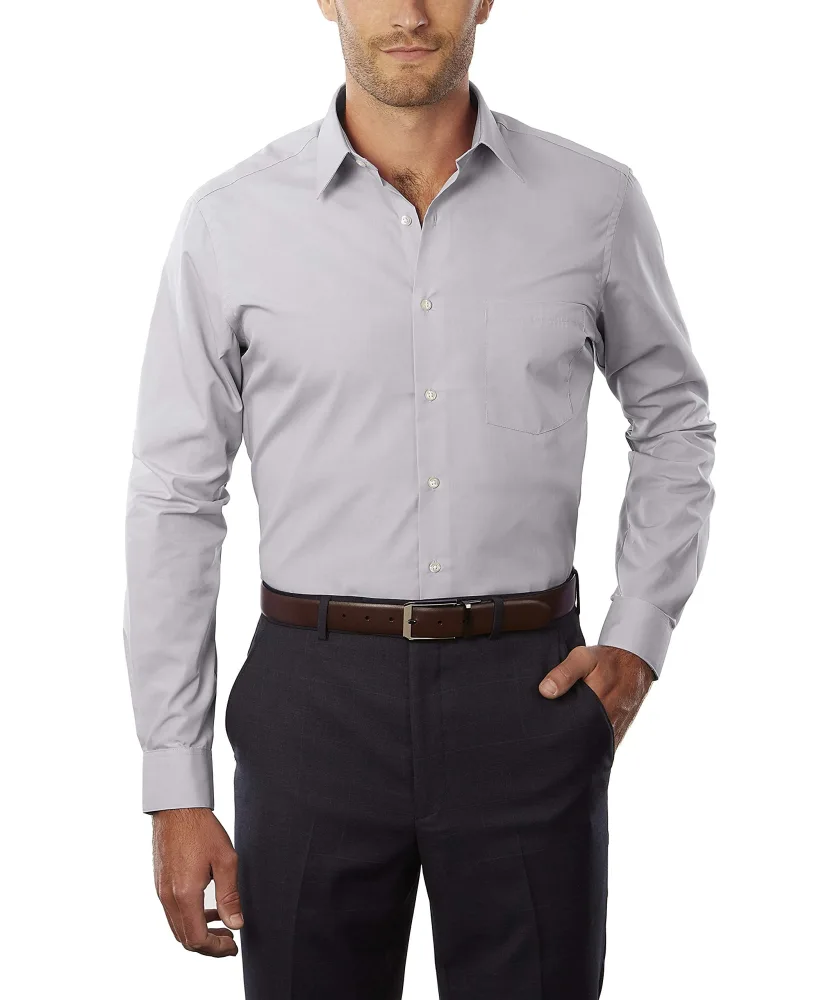 Van Heusen Men's Dress Shirt Fitted Poplin Solid