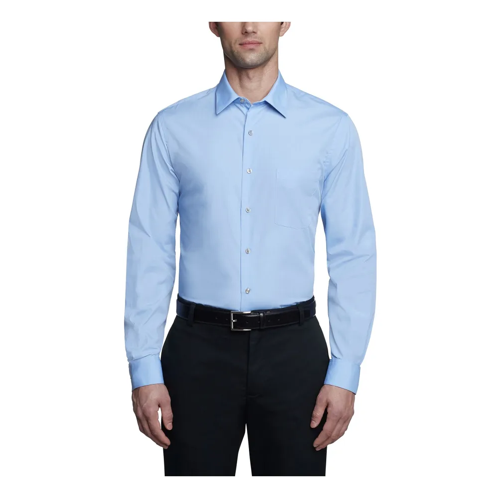 Van Heusen Men's Dress Shirt Fitted Poplin Solid