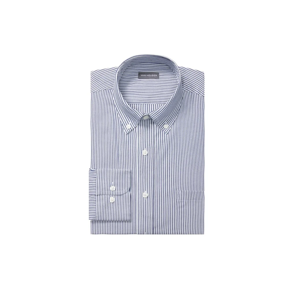 Van Heusen Men's Dress Shirt Regular Fit Pinpoint Stripe