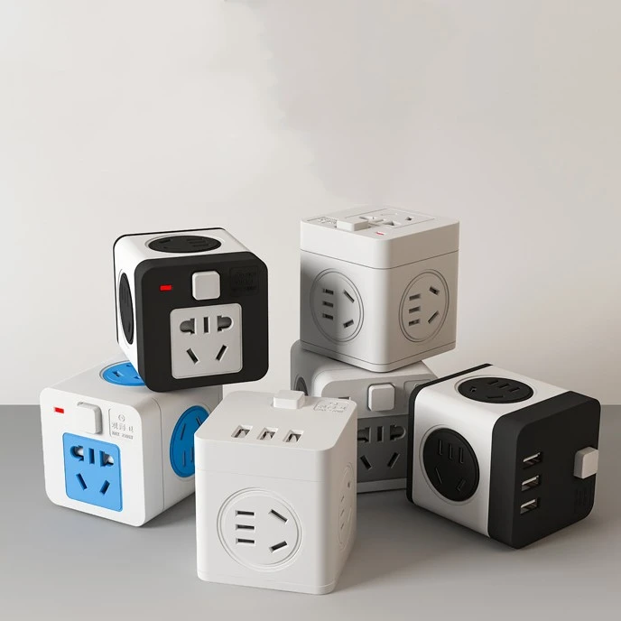 Rubik's Cube Socket Converter Plug Wireless USB Plug Bar