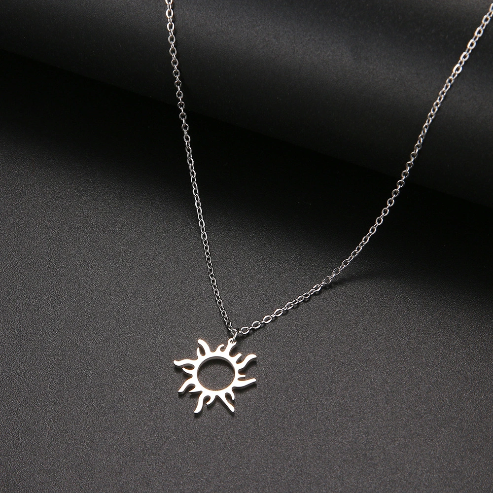 Sun Totem Pendant Clavicle Necklace