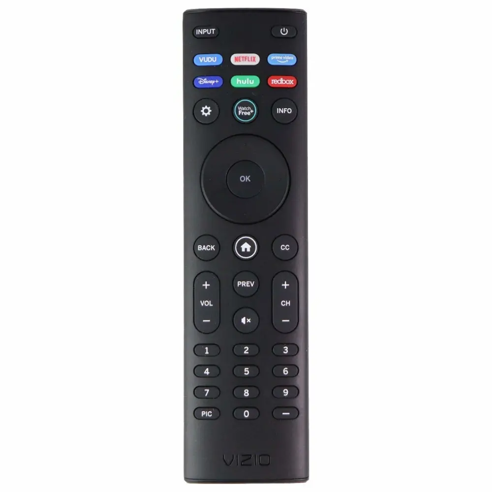 Vizio Remote (XRT140) with Vudu/Netflix/Prime/Disney/Hulu/Redbox Keys - Black