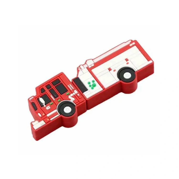 Fire Truck U Disk Fire Truck Model U Disk PVC Soft Glue