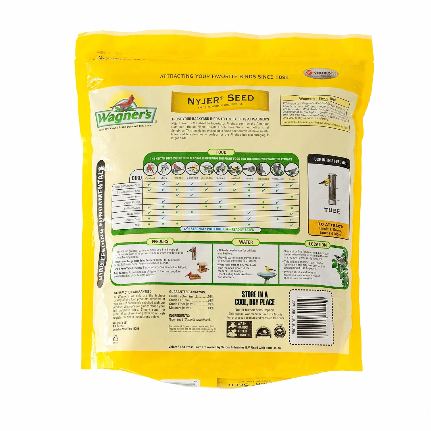 Wagner's 62050 Nyjer Seed Wild Bird Food, 10-Pound Bag
