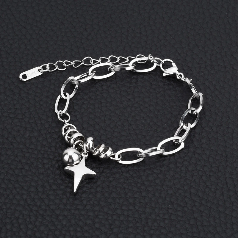 Titanium Steel Bracelet Cross Star Ball Neutral Hand Accessories For Men And Women