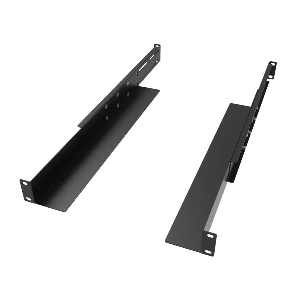 JINGCHENGMEI 1U Universal 4-Post Rack Mount Server Shelf Rails for Dell Compaq HP IBM APC - 16.5-29.5 Inches Adjustable Depth-110 lbs Capacity (16.5-29.5" Rails)