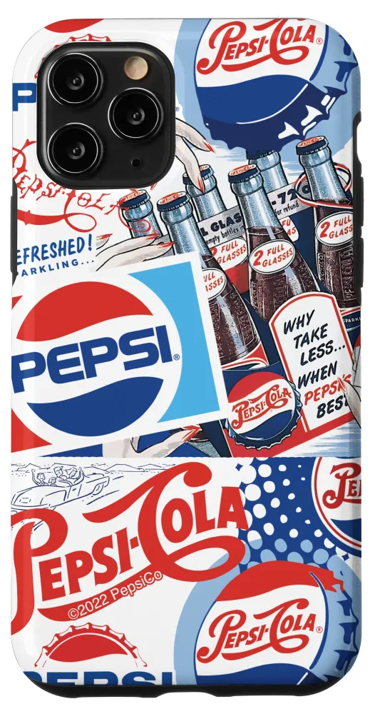 iPhone 11 Pro Pepsi Nostalgic Pattern Case