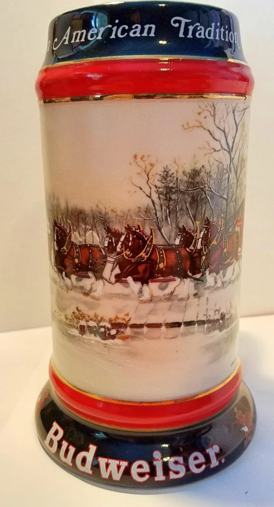 Budweiser Holiday Steins Collectable Holiday Stein Series (1990)