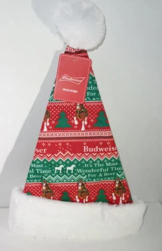 Budweiser Christmas Santa Hat