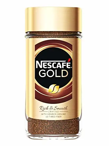 NESCAFE Gold Rich & Smooth Taste Crafted with Arabica Ground Coffee Beans 10 Times Finer Instant Coffee Beverages for a Perfect Day Start Jar 100 gm