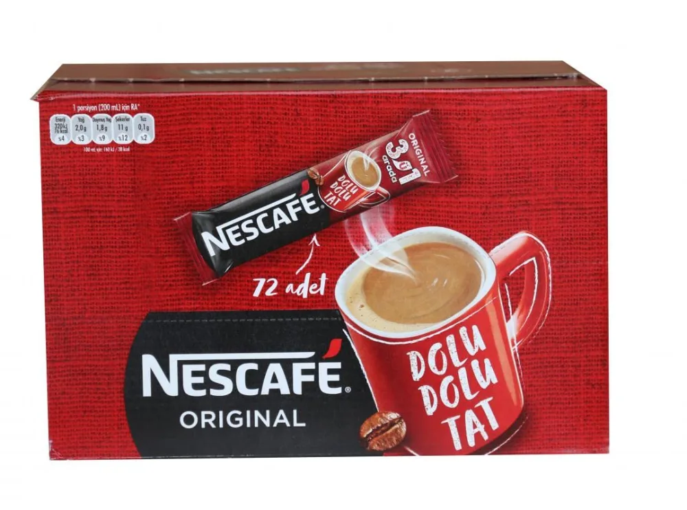 Nescafé Nescafe 3 in 1 Regular Instant Coffee 72 Sticks