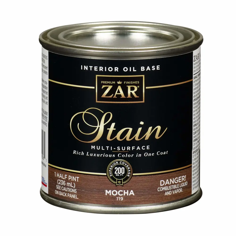 ZAR 11906 1/2PT Mocha WD Stain, 1/2 Pint