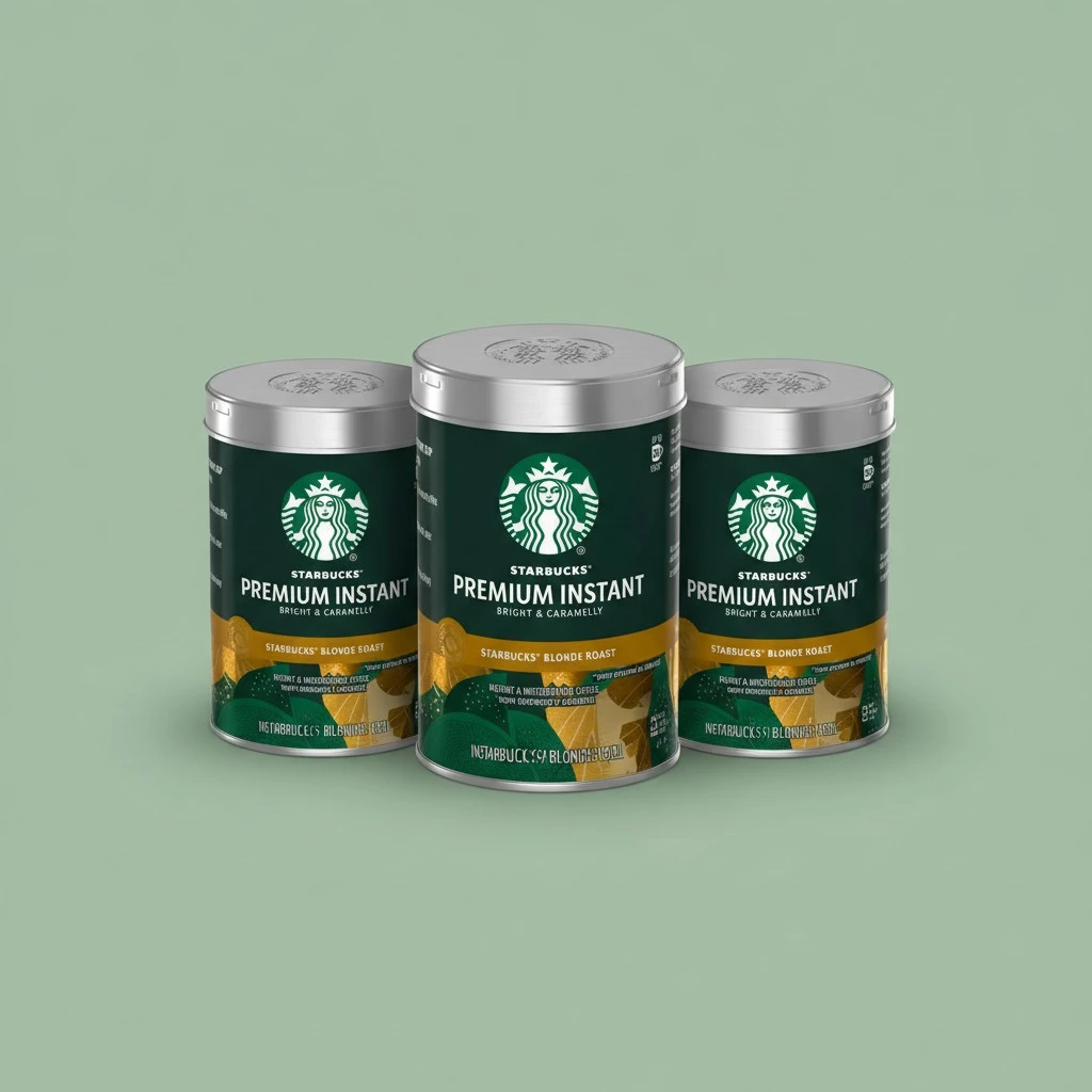 Starbucks Premium Instant Coffee, Blonde Roast, 100% Arabica Beans, 3 Pack (3.17 Oz Each)