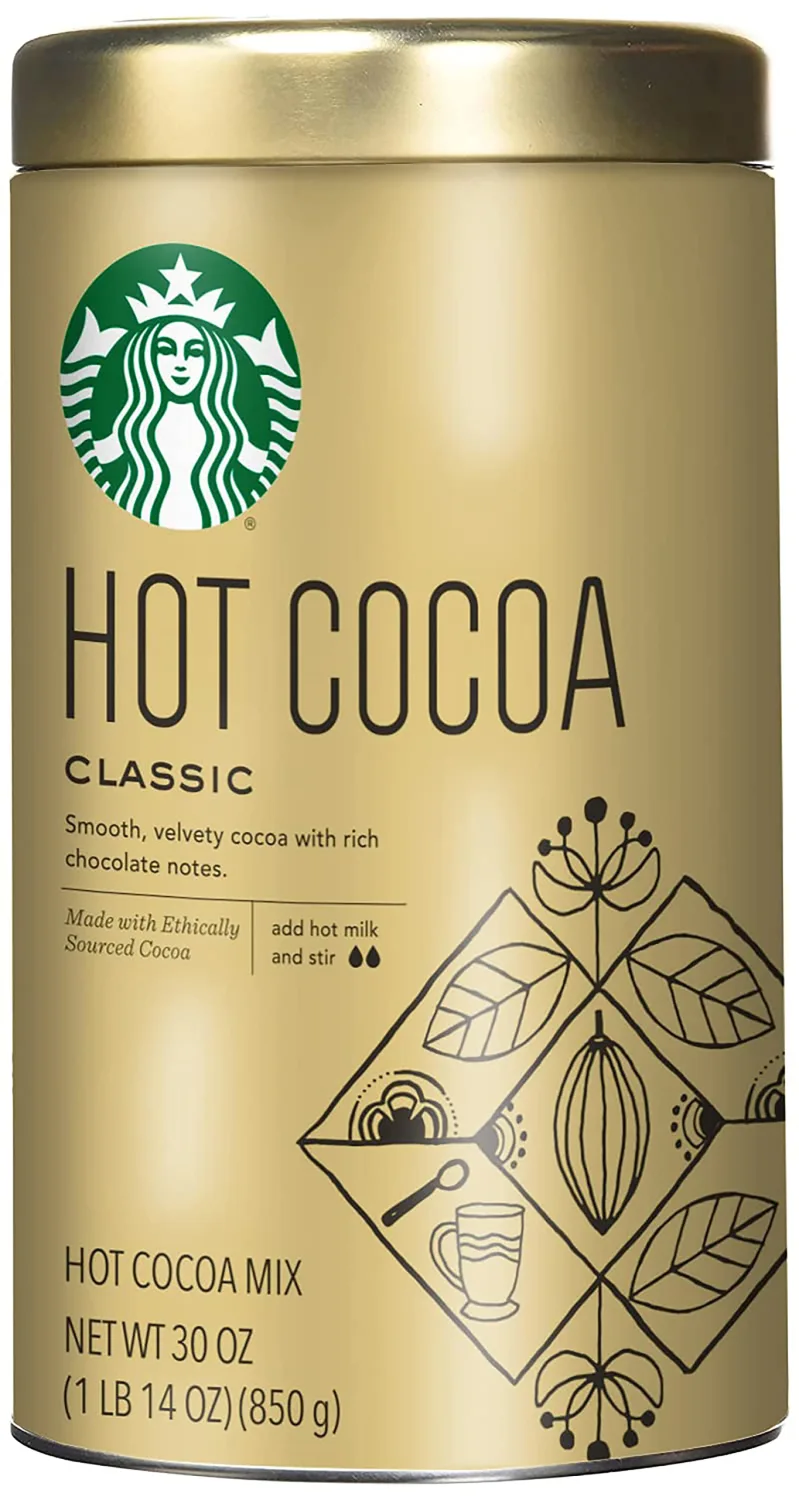 Starbucks Classic Hot Cocoa Mix, 30-Ounce Tin (Pack of 6) 8.0 fluid_ounces