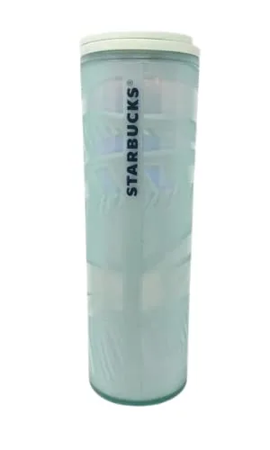 Starbucks Holiday 2021 Mint Frosted Ribbon Tumbler 16oz Grande