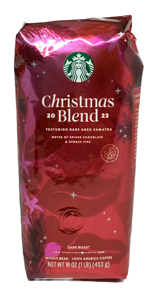 2018 Starbucks Christmas Blend Whole Bean Coffee - 16 Ounce