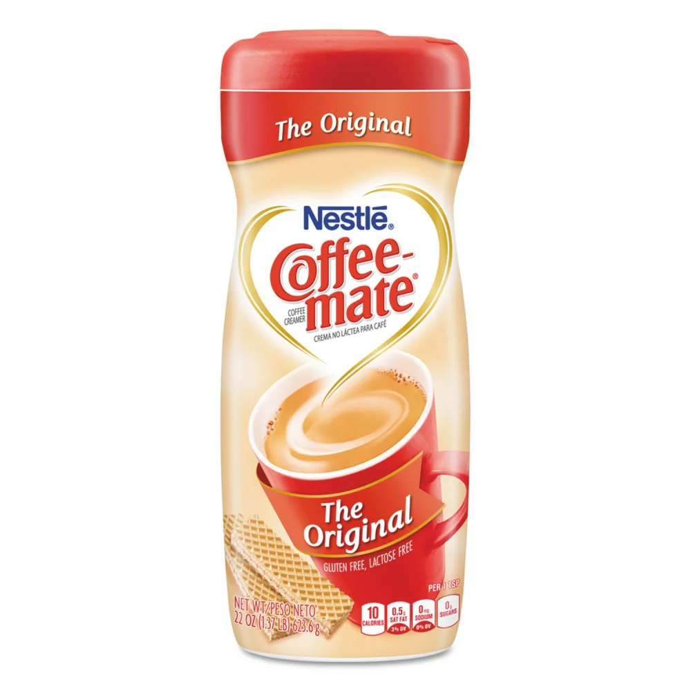 Coffee-mate 30212CT Non-Dairy Powdered Creamer, Original, 22 oz Canister, 12/Carton