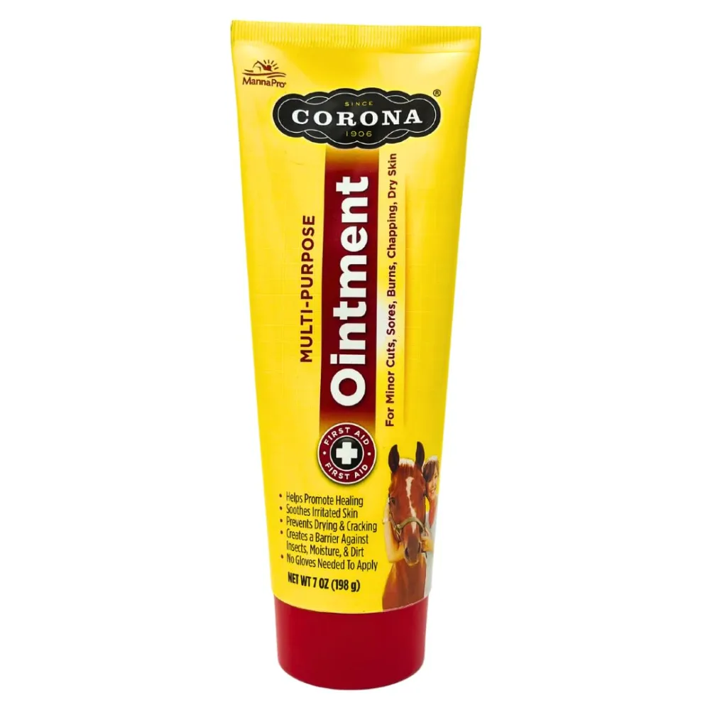 Corona Ointment for Horses Lanolin-Based Formula Helps Sooth Irritation 7 Ounces