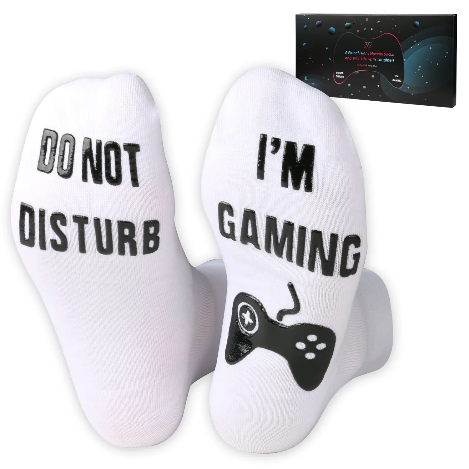 Do Not Disturb I'm Gaming Socks, Mens Gifts for Dad,Funny Socks for Him, Gaming Socks Men Birthday Gift for Teen,Dad,Son