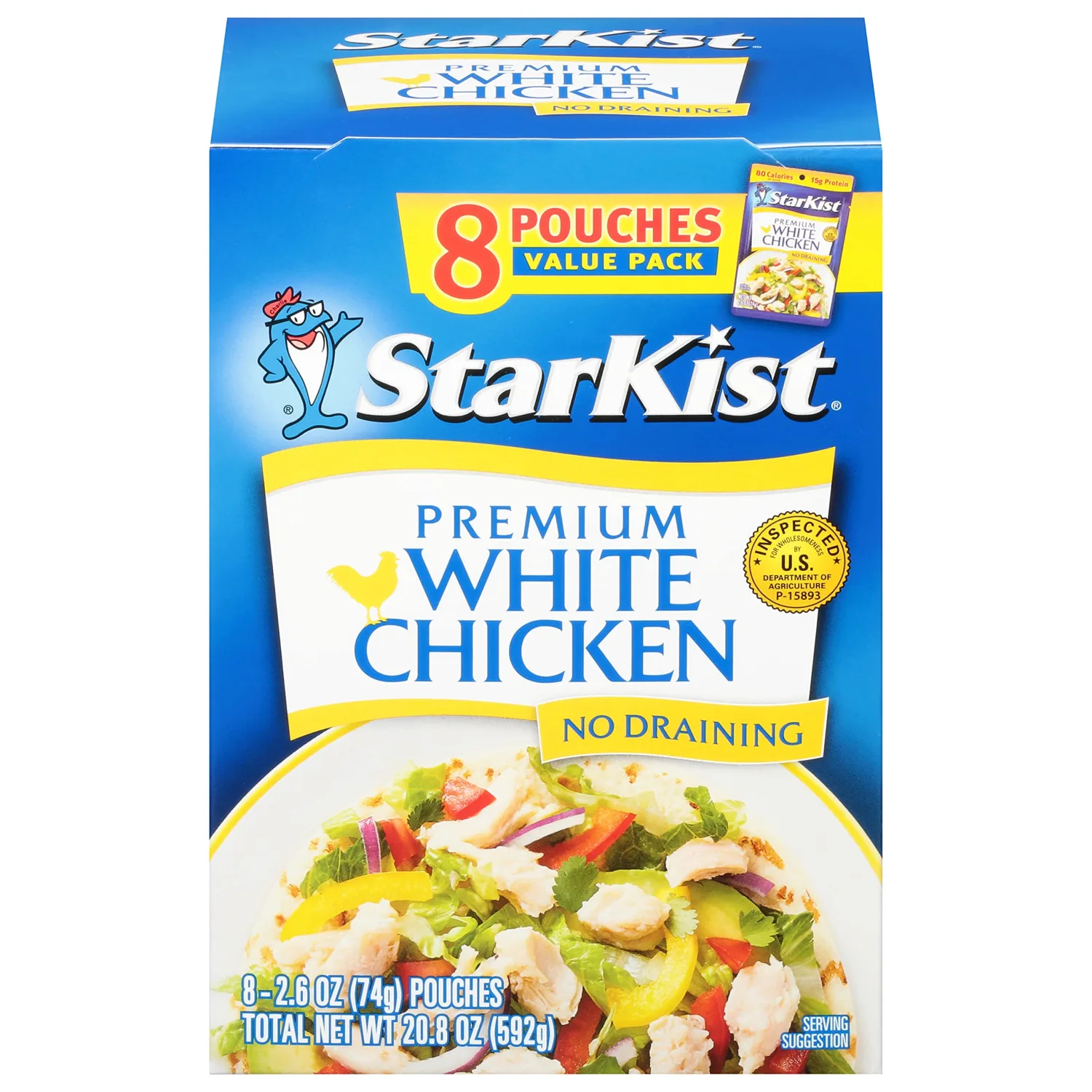 StarKist Premium White Chicken - 2.6 oz Pouch (Pack of 8)