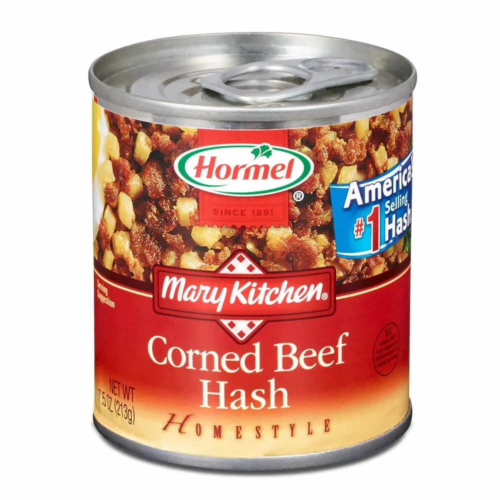 Hormel Mary Kitchen, Homestyle Corned Beef Hash 7.5 oz Can, Case Packed, (Pack of 6)