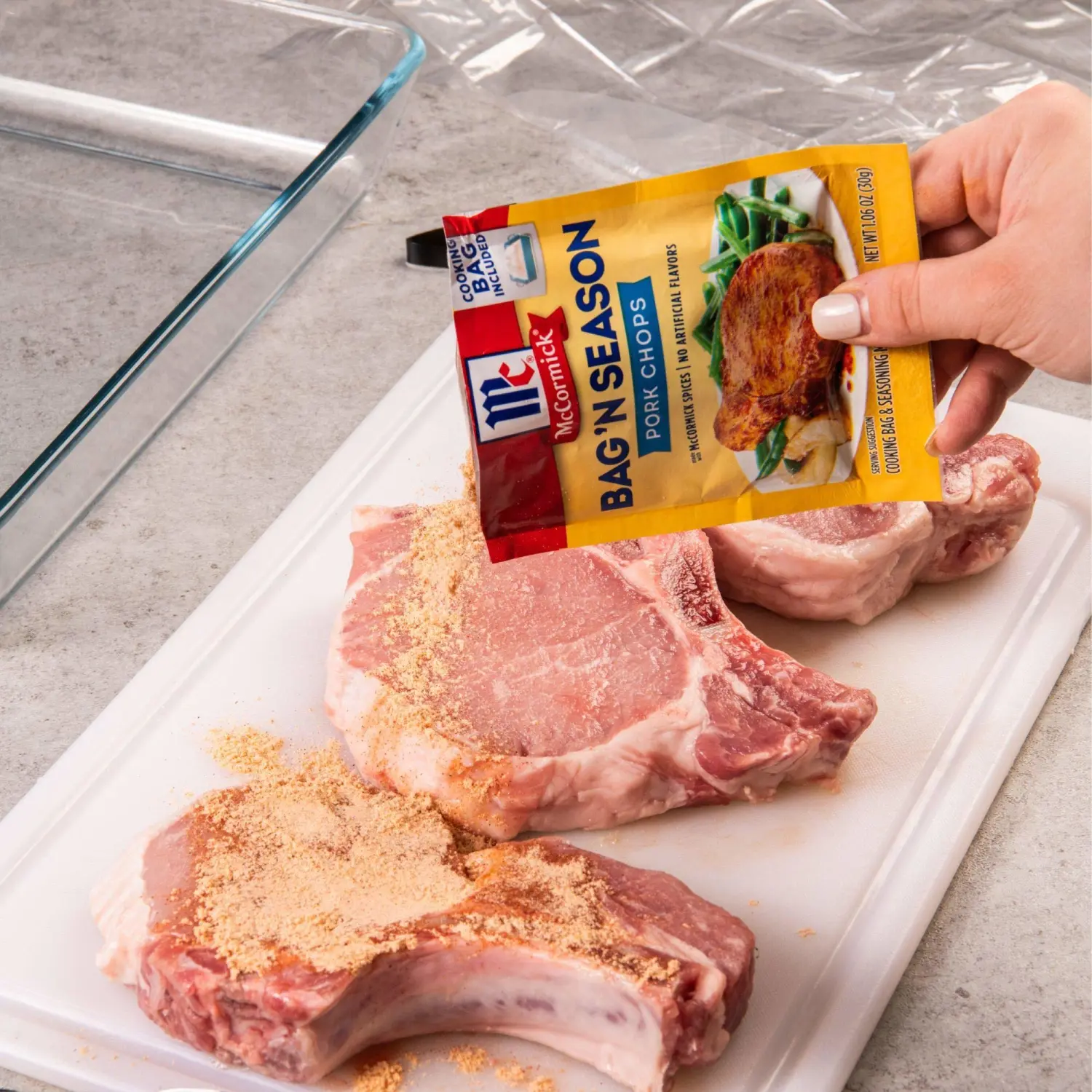 McCormick Bag 'n Season Pork Chops Cooking Bag & Seasoning Mix, 1.06 oz (Pack of 6)