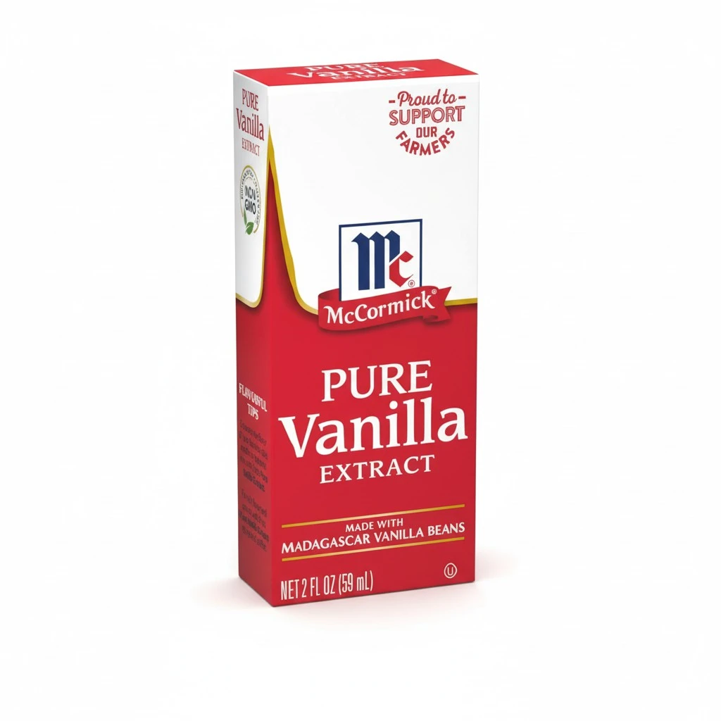 McCormick All Natural Pure Vanilla Extract (Made with Madagascar Vanilla Beans), 2 fl oz