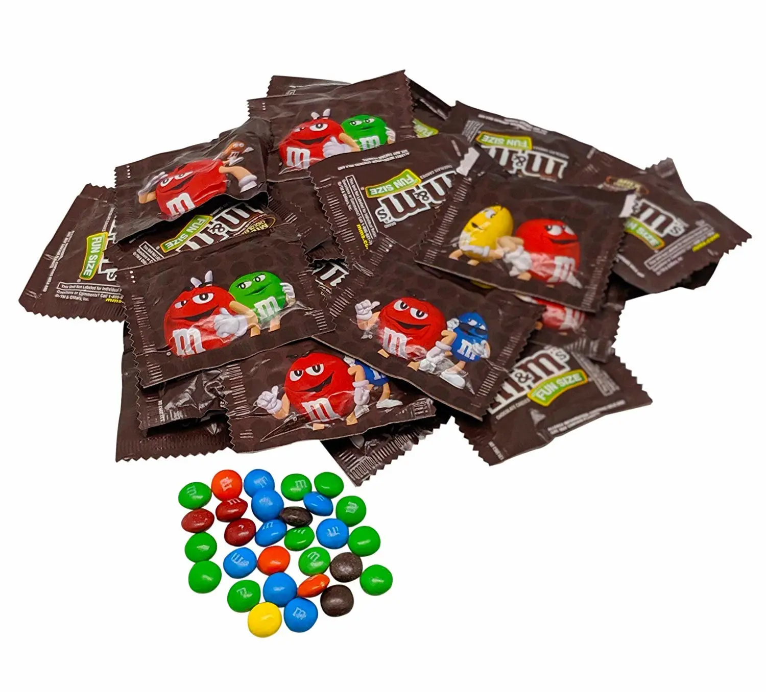 M&Ms Milk Chocolate Fun Size Candy - 1 LB (Approx. 32 Fun Size Packs) - Comes in a Sealed/Resealable Bag - Perfect For Parties, Pinata, Office Bowl, Wedding Favors, Easter Baskets