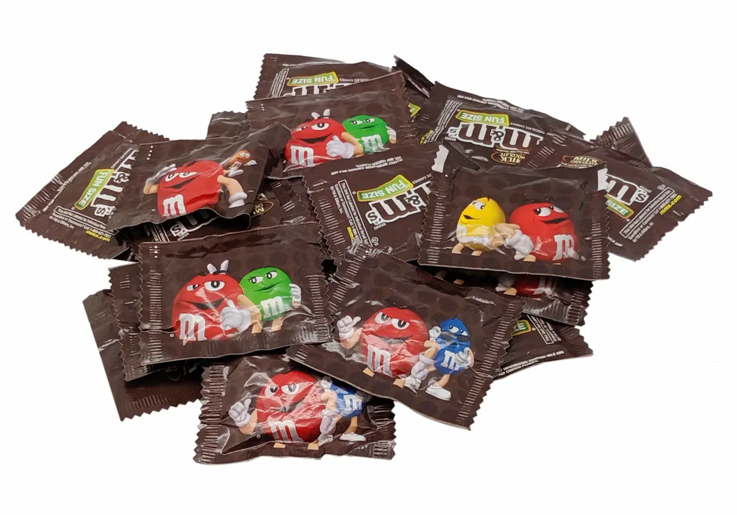 M&Ms Milk Chocolate Fun Size Candy - 1 LB (Approx. 32 Fun Size Packs) - Comes in a Sealed/Resealable Bag - Perfect For Parties, Pinata, Office Bowl, Wedding Favors, Easter Baskets