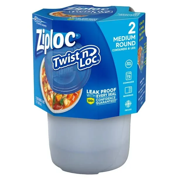 Ziploc Twist 'N' Loc Containers Medium 4 cup