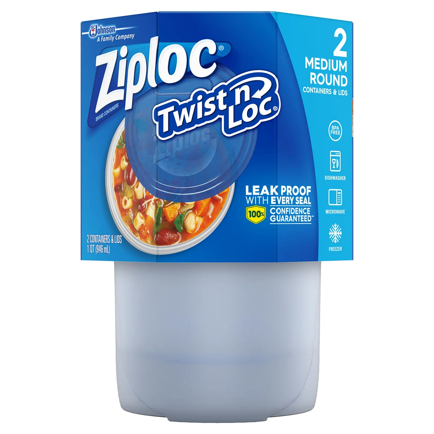 Ziploc Twist 'N' Loc Containers Medium 4 cup