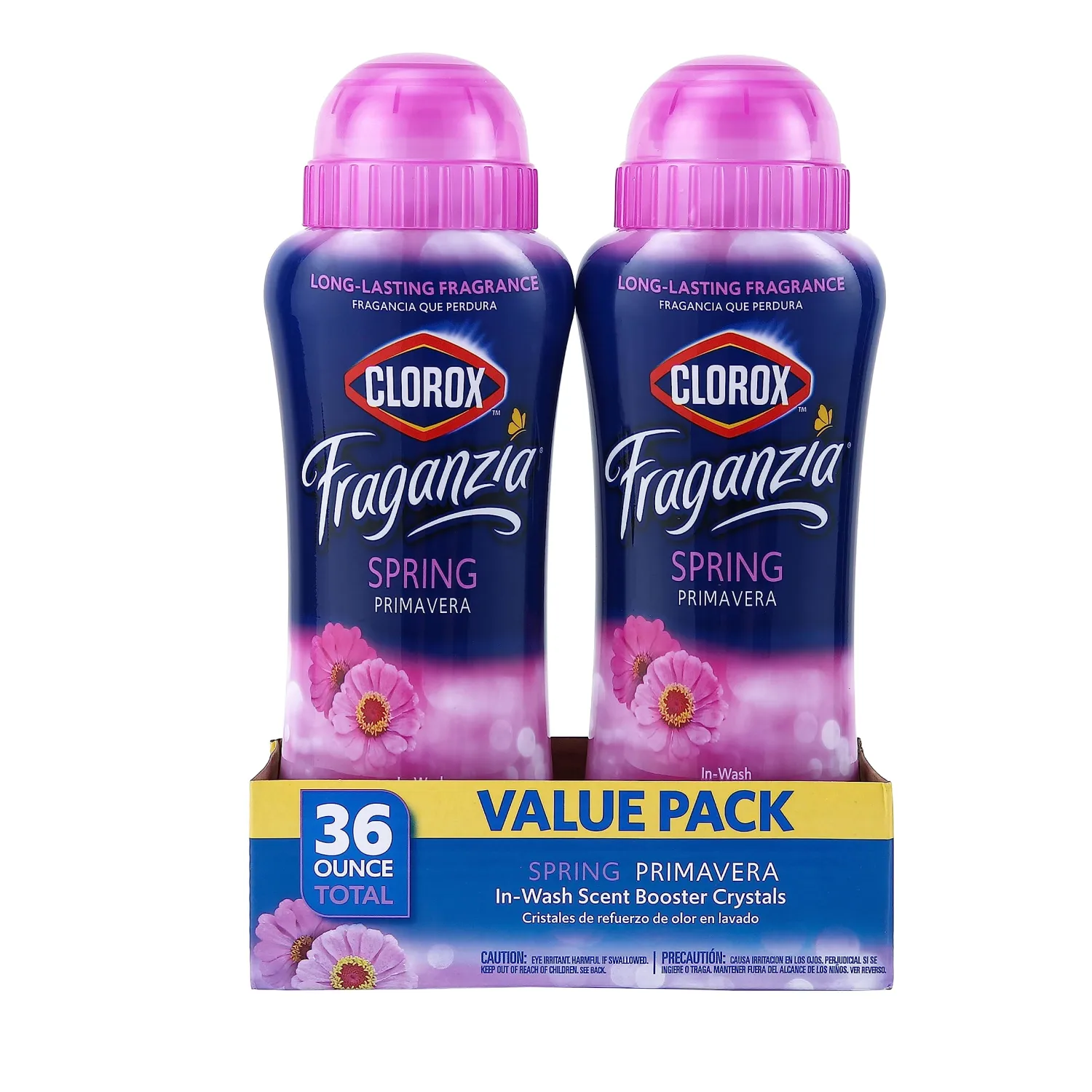Clorox Fraganzia Scent Boosting In-Wash Laundry Crystals | Freshen Clothes and Linens with Scent Booster Laundry Beads Laundry Crystals, Spring Scent, 1.12 Pound (Pack of 2)