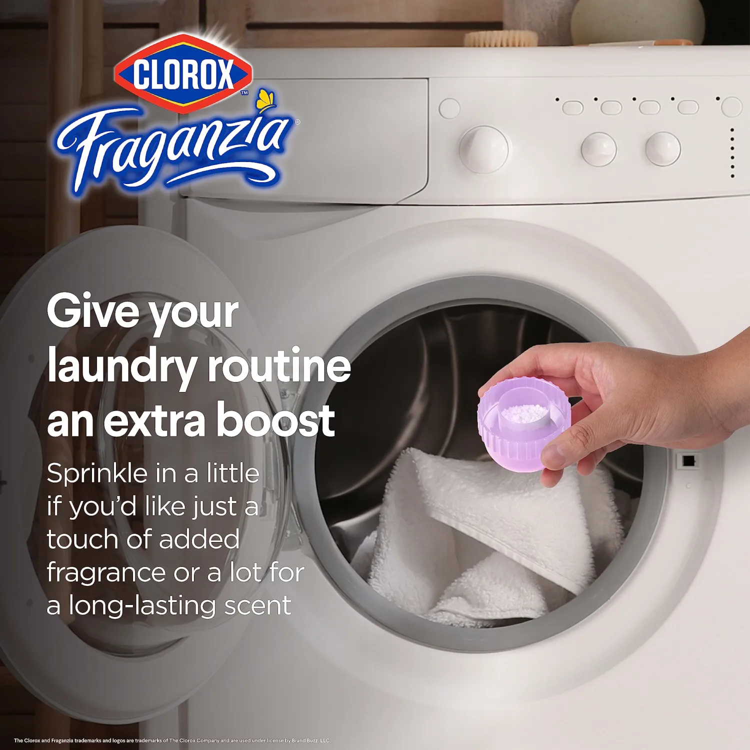 Clorox Fraganzia Laundry Scent Booster Crystals in Lavender with Eucalyptus Scent, Twin Pack, Scented In-Wash Freshener Beads for Fresh, Clean, Great Smelling Clothes and Linens, 18 Oz - 2 Pack