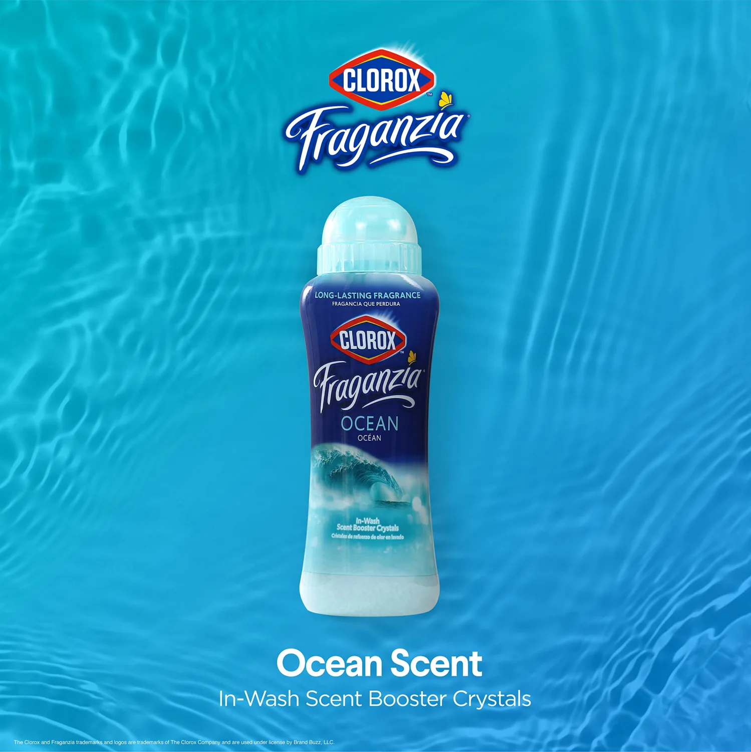 Clorox Fraganzia In-Wash Scent Booster Crystals in Ocean Scent, 18 Oz Twin Pack | Laundry Scent Booster Crystals | In-wash Scent Booster for Fresh Laundry in Ocean Scent 18 Ounce Twin Pack, 36oz