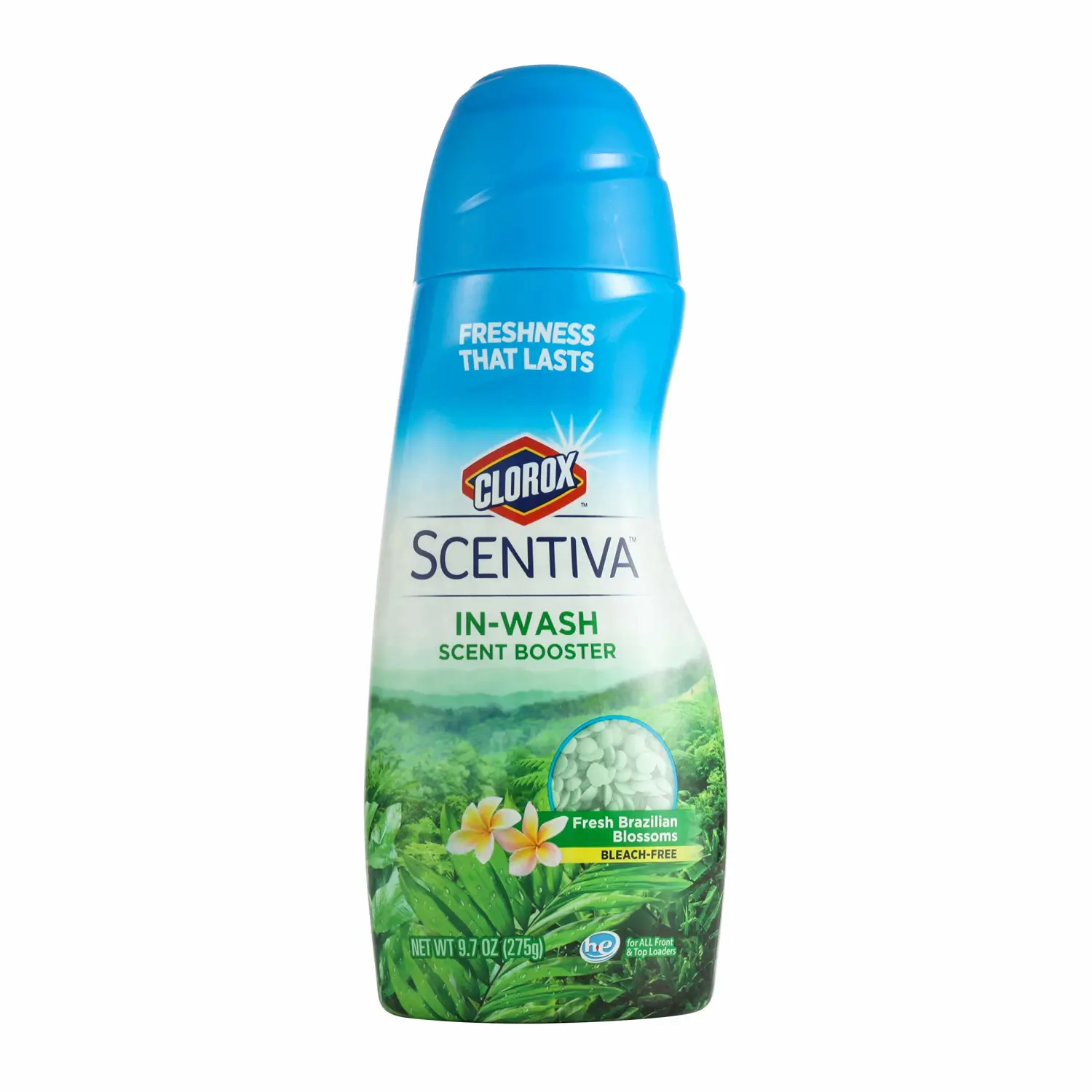 Clorox Scentiva Scent Booster Beads Laundry Freshener | Beautiful and Fresh Brazilian Blossoms Scent| Easy to Use Laundry Beads Scent Booster | 9.7 Ounces
