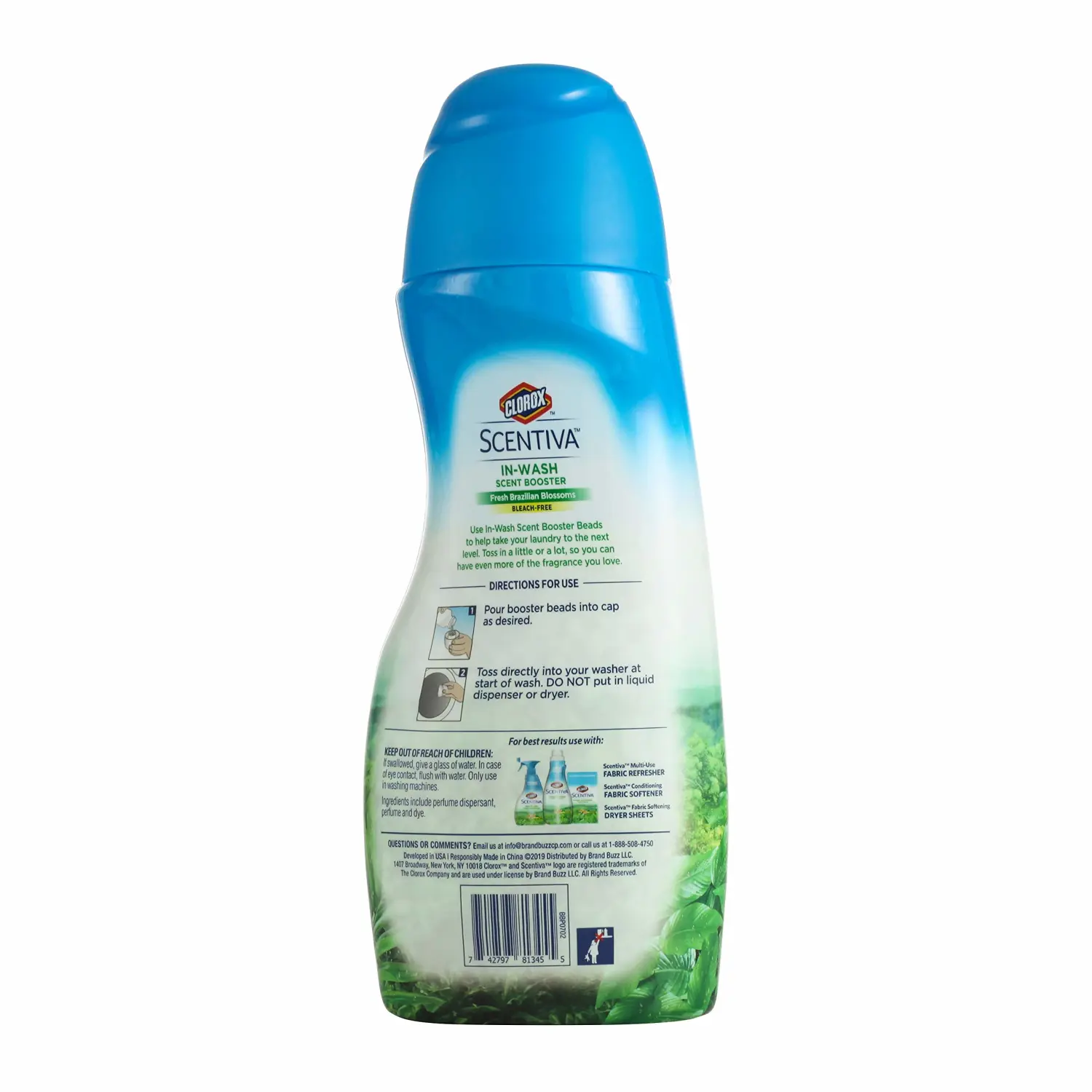 Clorox Scentiva Scent Booster Beads Laundry Freshener | Beautiful and Fresh Brazilian Blossoms Scent| Easy to Use Laundry Beads Scent Booster | 9.7 Ounces