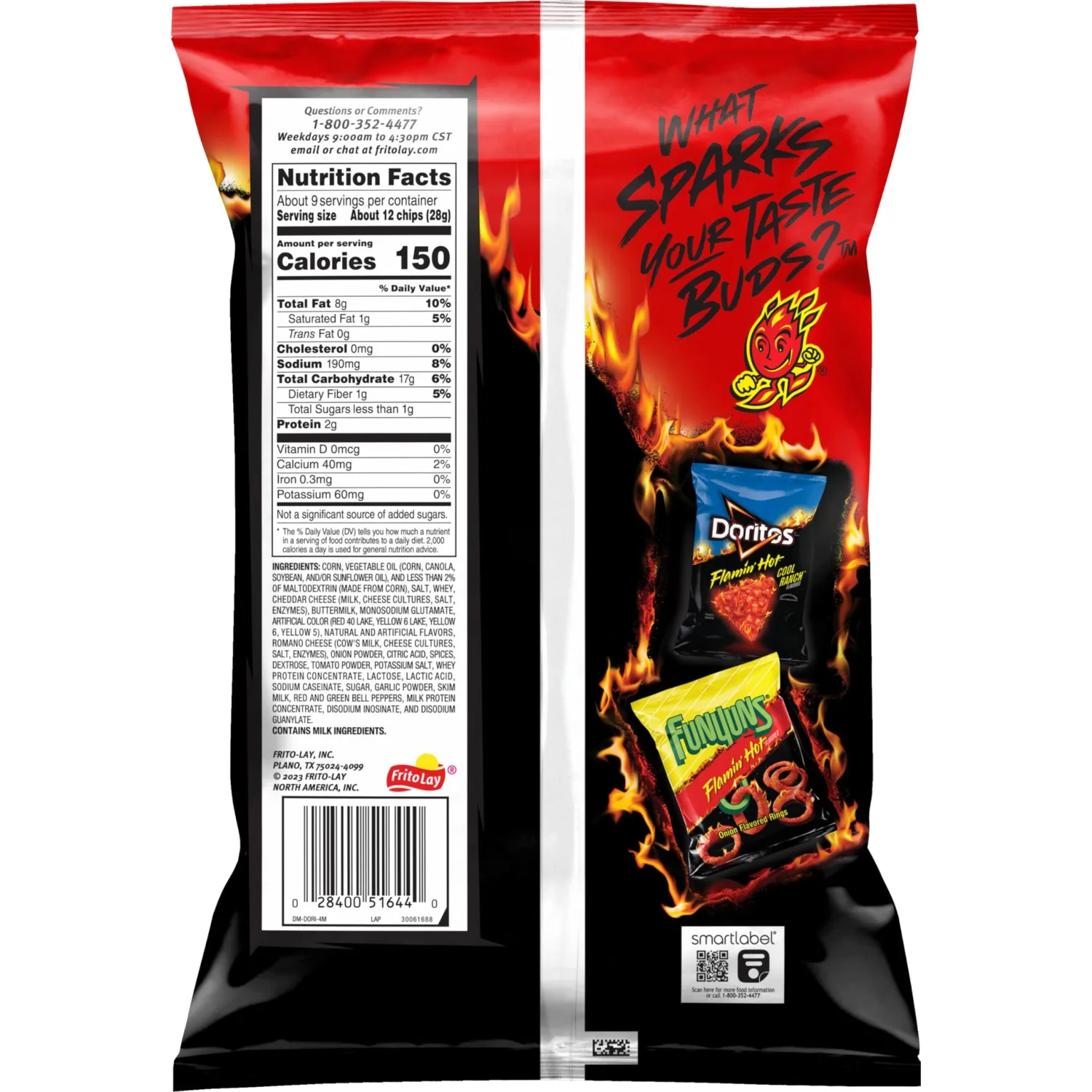 Doritos Tortilla Chips Flamin' Hot Nacho, 9.25 Oz
