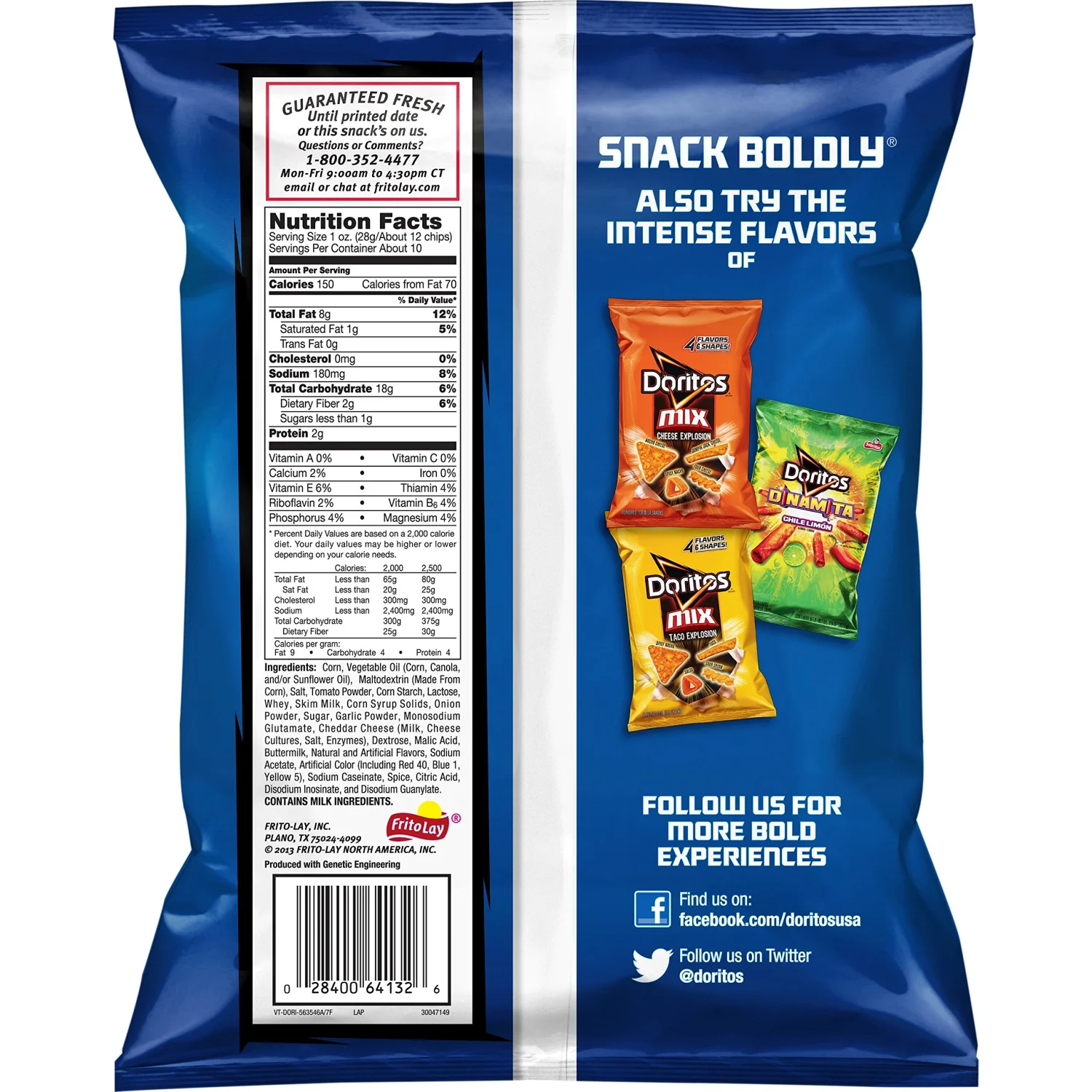 Doritos Cool Ranch Flavored Tortilla Chips, 9.75 Ounce