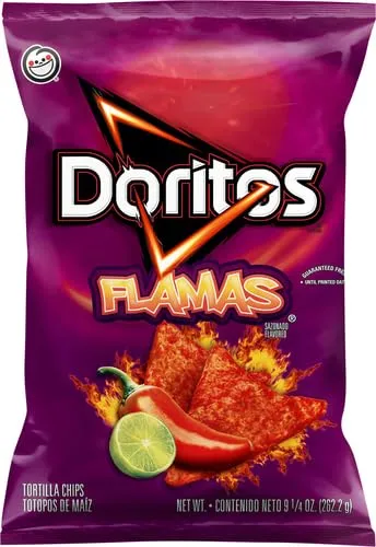 Doritos Tortilla Chips Flamas Cheddar Cheese, 9.25 Oz