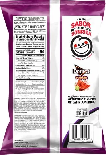 Doritos Tortilla Chips Flamas Cheddar Cheese, 9.25 Oz