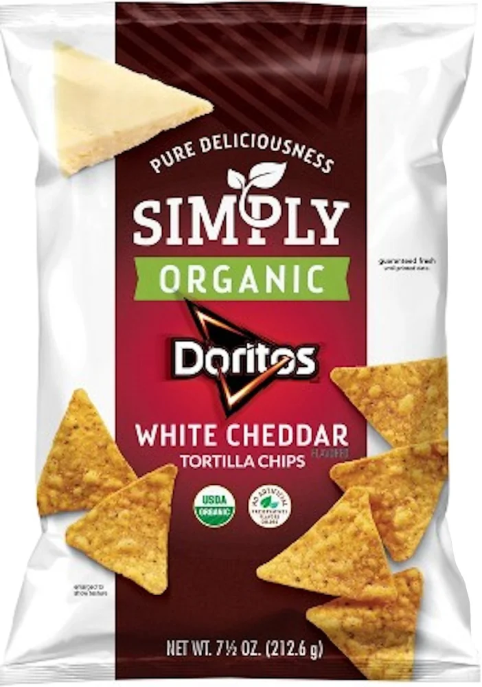 Doritos Simply Organic White Cheddar Tortilla Flavored Chips Limited edition - 7.5oz (1)