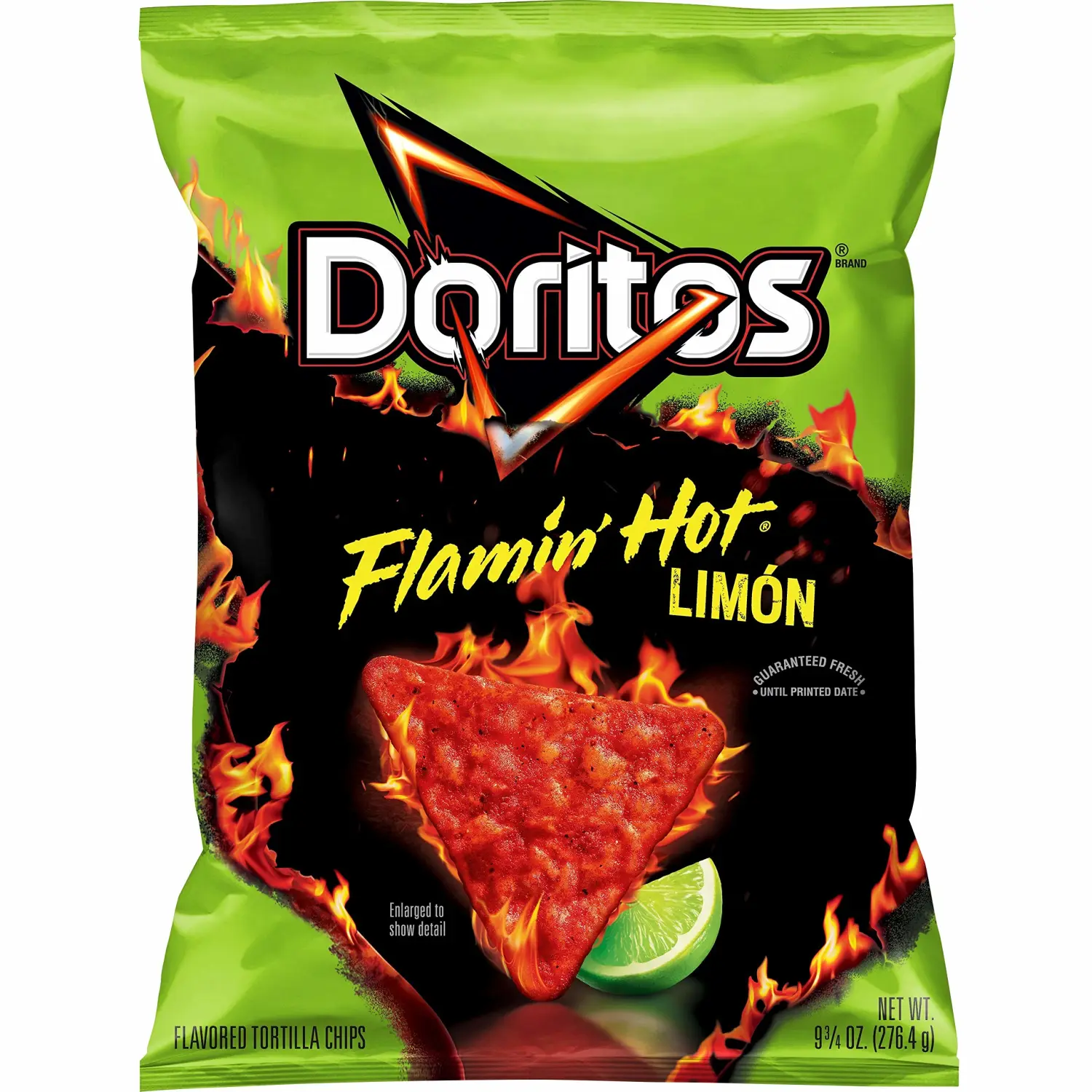 Doritos Tortilla Chips, Flamin' Hot Limon, 9.75oz Bag