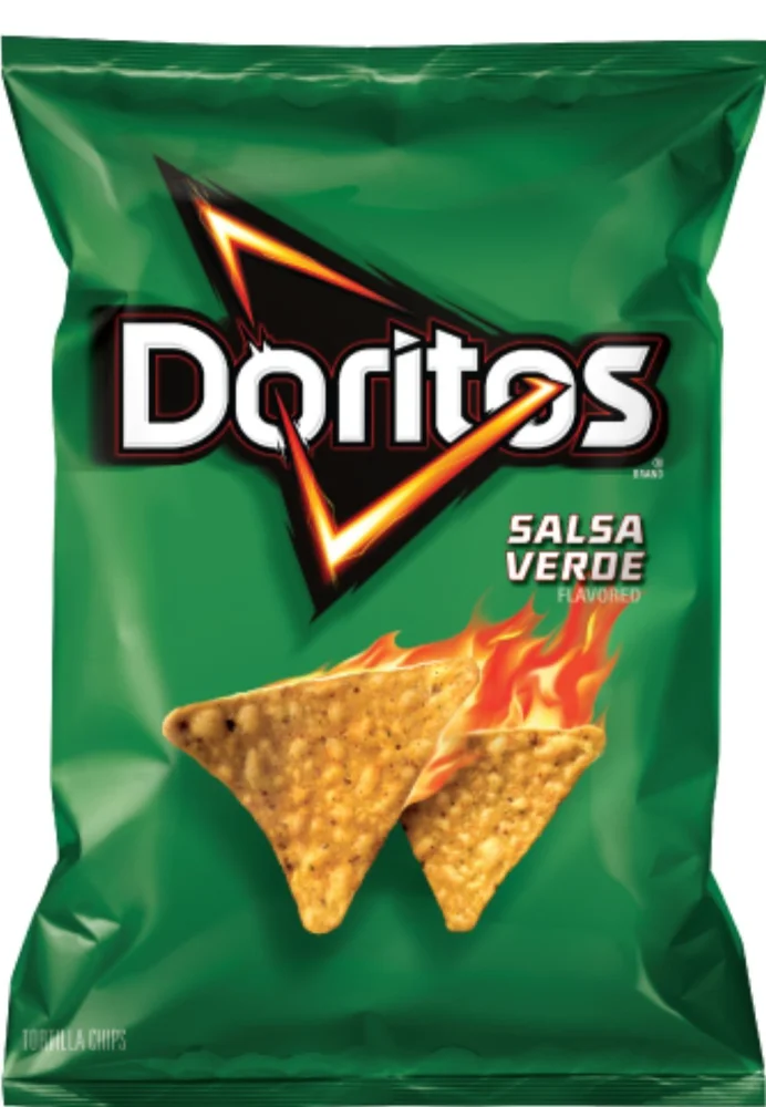 Frito Lay, Doritos, Tortilla Chips, 9.75oz Bag (Pack of 3) (Choose Flavors Below) (Salsa Verde)