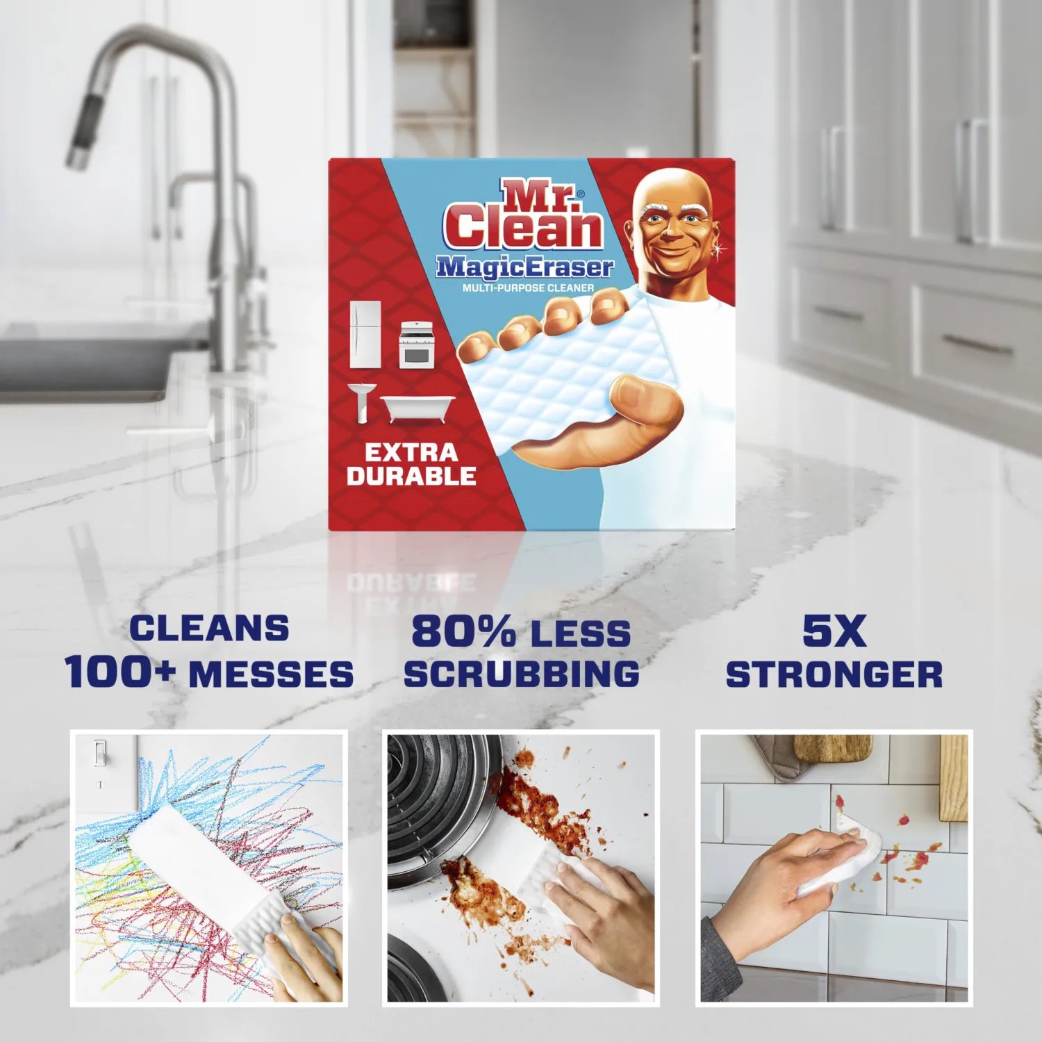 Mr. Clean Magic Eraser, Extra Power, 2 Ct