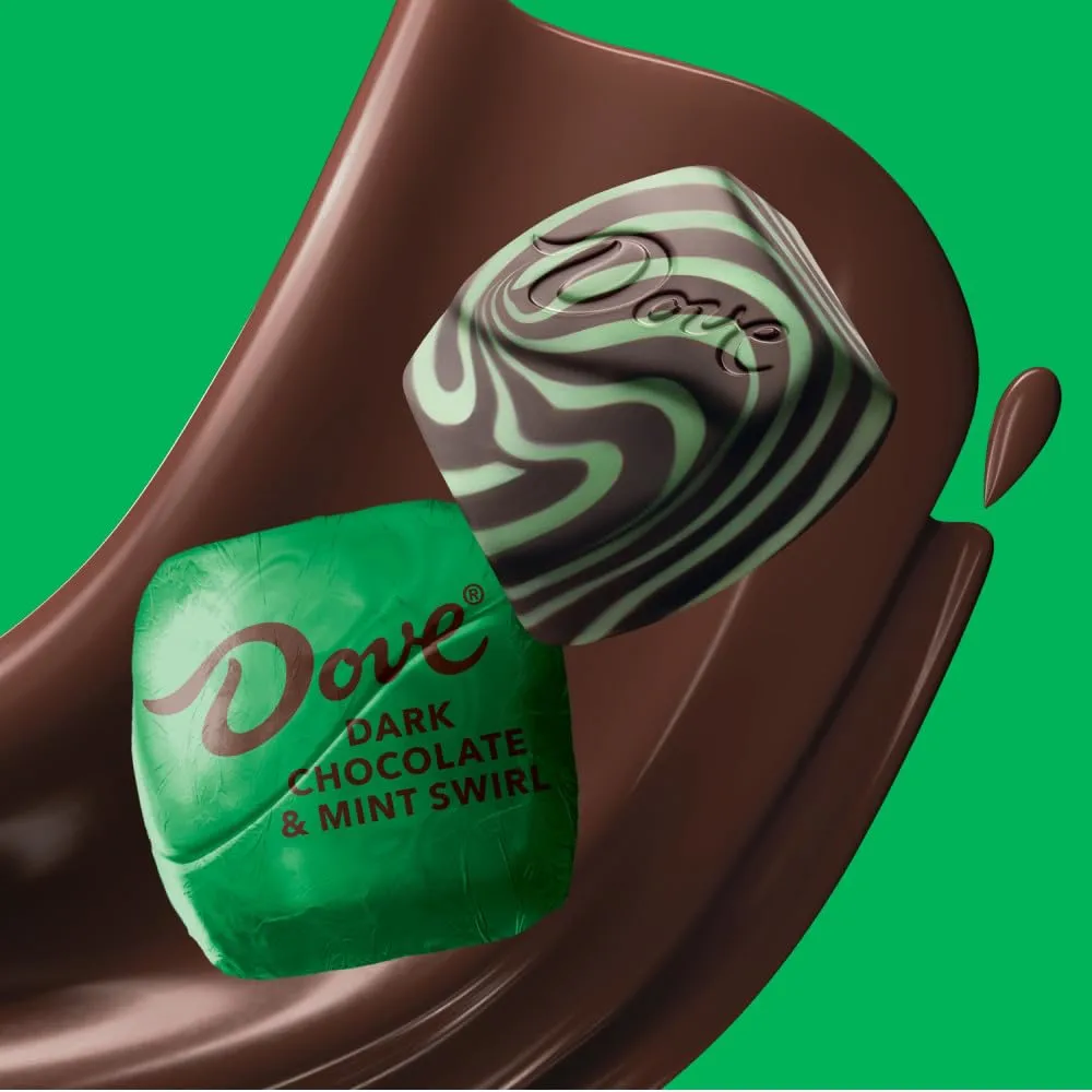 DOVE PROMISES Dark Chocolate & Mint Swirl Candy, 6.74 Oz Bag