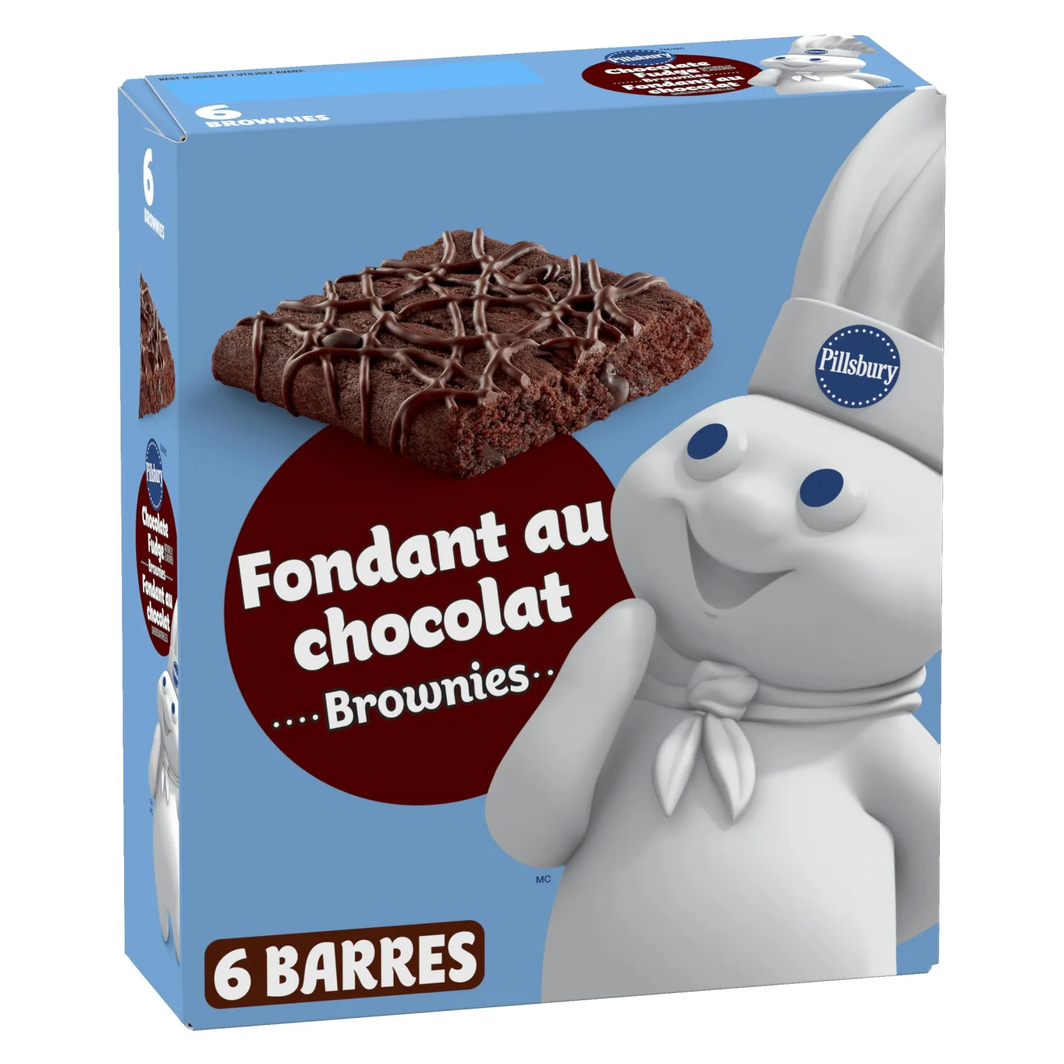 Pillsbury Chocolate Fudge Brownies Bars, 150g/5.3 oz. (Imported from Canada)