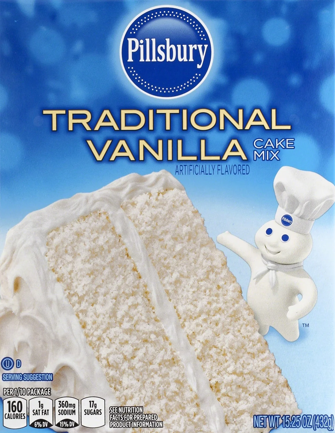 Pillsbury Traditional Cake Mix, Vanilla, 15.25 Ounce