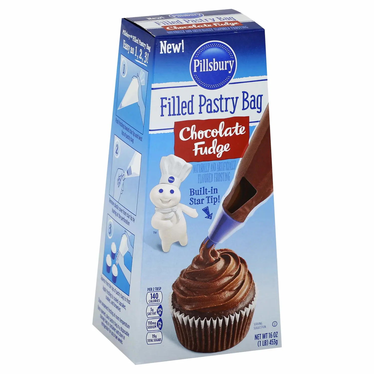 Pillsbury Chocolate Fudge Flavored Filled Pastry Bag, 16-Ounce