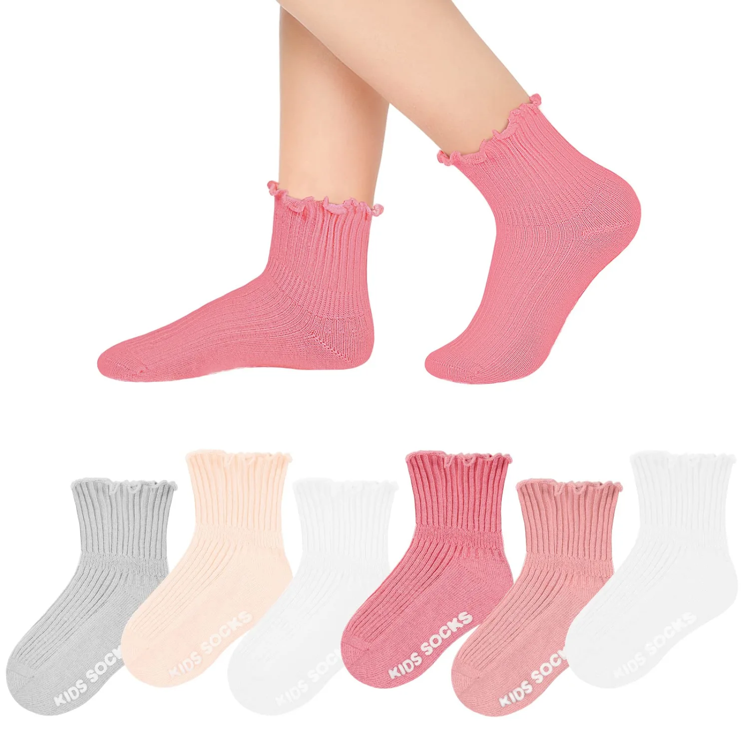 Witwot Baby Girls Boys Ruffles Ankle Socks Toddler Cotton Dress Sock 6M - 7Y